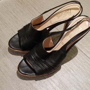 Rousseau black/leopard heels